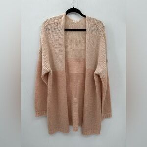 TULAROSA mohair/wool knit open peach soft wardrobe staple luxurious cardigan L
